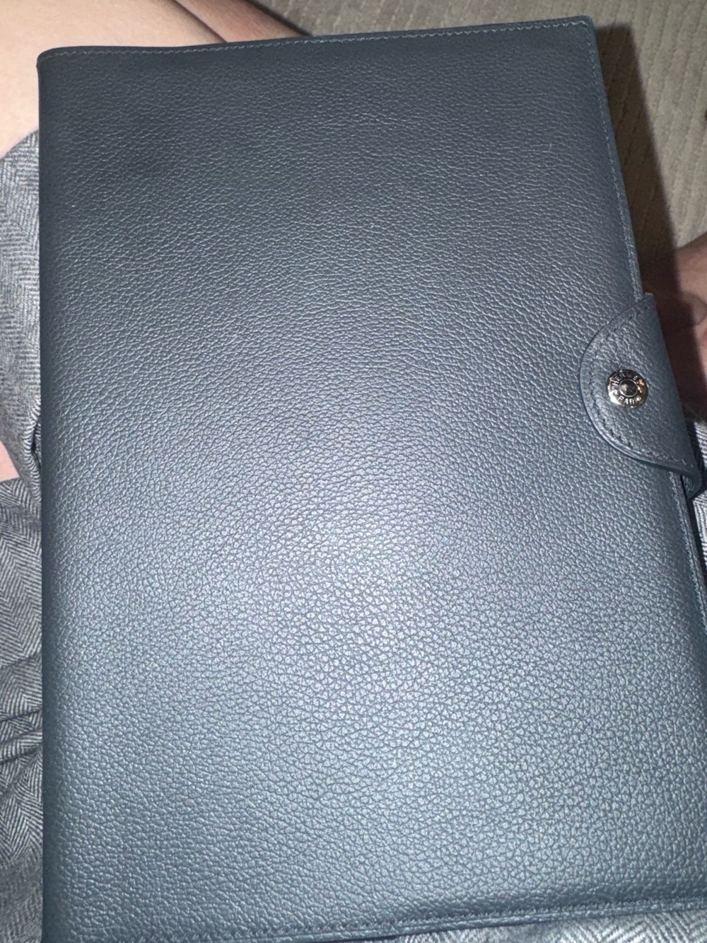 Hermès Ulysse Universel Togo Leather A5 Notebook Cover Black | with Hermes Box